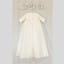 Lisa Christening Gown with tulle skirt