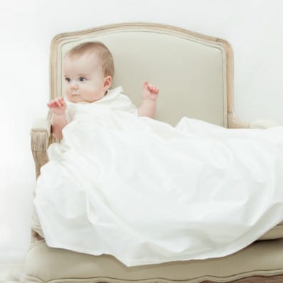 Luke unisex christening gown. Baptism gown by adore baby.