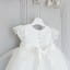 Satin and lace christening dress