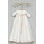 Long Christening Gown - Ivory/pink